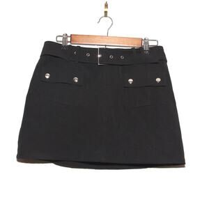 Vintage Taunt Black Skort Size 9 Made in USA 90s Y2K